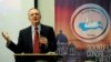 Jared Taylor speaks during the International Russian Conservative Forum in St. Petersburg on March 22.