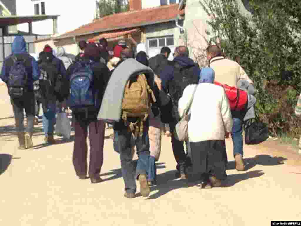 Refugees in Miratovac, on serbian border with Macedonia