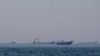  Ships and boats in the Strait of Hormuz off the coast of Oman on April 20