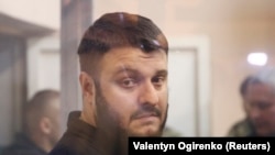 Oleksandr Avakov, the son of Ukrainian Interior Minister Arsen Avakov, at his Kyiv court hearing on November 1. 