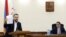 Armenia - Opposition member Grigor Yeritsian (L) addresses a session of the Yerevan city council chaired by Mayor Tigran Avinian, September 10, 2024. 