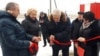 Наталия Радькова (вторая слева) на открытии радиолокатора в Калужской области, 23 января 2023 года. Официальный телеграм-канал Росгидромета 