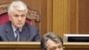 Ukraine -- President Viktor Yushchenko (R) and Volodynyr Lytvyn at the Verkhovna Rada, Kyiv, 09Feb2008 