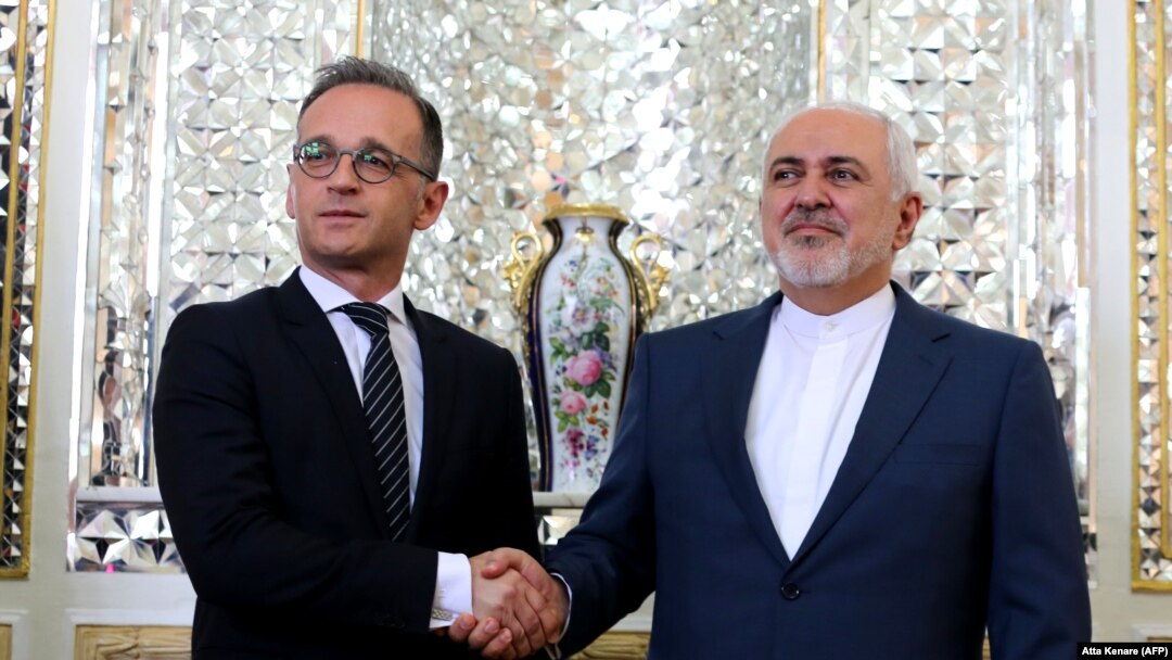 Mohammad Javad Zarif (sağda) və Heiko Maas 