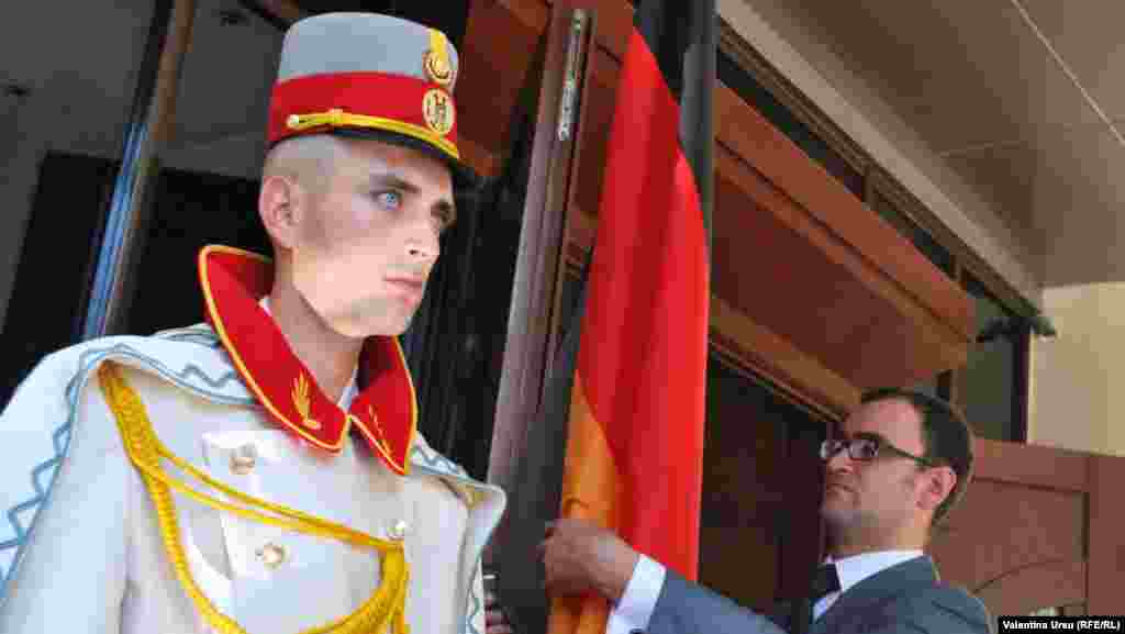 Moldova, Germany, chancellor Amgela Merkel meets Moldovan PM Vlad Filat in Chisinau 