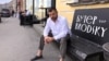Aleksandr Zatulivetrov outside his restaurant Buterbrodsky in St. Petersburg. He estimates his losses at 5 million rubles ($68,000) and puts the blame squarely on government mismanagement of the crisis.