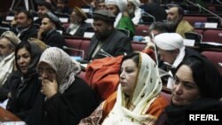 Afghan parliament members vote on the cabinet nominees in Kabul on January 2.