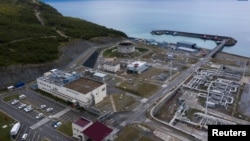 FOTO DE ARHIVĂ: Instalațiile terminalului maritim al CPC din apropierea orașului Novorossiisk.