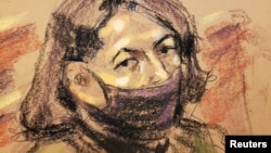 Осужденная сообщница Джеффри Эпштейна Гислейн Максвелл. Рисунок, сделанный в зале суда 