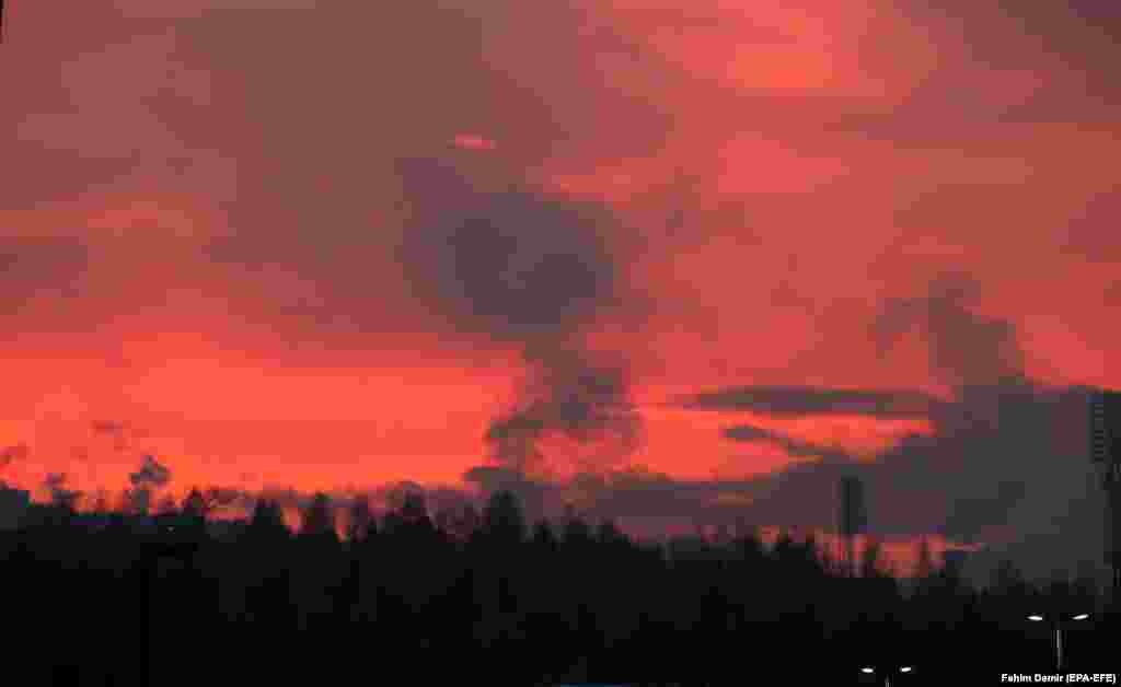 Crveno nebo u suton iznad glavnog grada BiH, Sarajeva