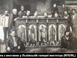 Борис Возницький серед колег. Реставрація іконостасу в селі Кути