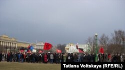 Антивоенный митинг в Петербурге. 8 марта 2014 года