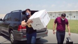 26 июля узбекский боец MMA Мурод Хантураев привез от имени Отабека Умарова в многопрофильную больницу под Ташкентом партию препарата Lianhua. Фото с сайта Effect.uz.