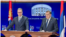 Bosnia and Herzegovina -- Aleksandar Vucic (L), president of Serbia and Milorad Dodik, president of Republika Srpska, during a press conference, Banja Luka, February 14, 2025