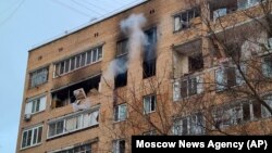 The explosion sparked a fire that raced through five apartments, demolished several balconies and destroyed barriers between the eighth and ninth floors of the building.