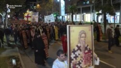 Gost iz Ruske crkve na protestnoj litiji u Podgorici