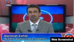 «Azərbaycan saatı» verlişində çıxış edən Qənimət Zahid