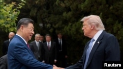 Встреча президента США Дональда Трампа и председателя КНР Си Цзиньпина в Пекине. 15 мая 2026 года