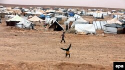 Pamja nga një kamp i refugjatëve në Jordani.