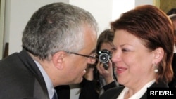 Andzelika Borys (right) was reelected ZPB leader.