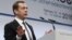 Russian Prime Minister Dmitry Medvedev speaks at the 52nd Security Conference in Munich on February 13.