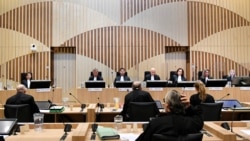 Зал суда, в котором проходят слушания дела MH17 в Нидерландах