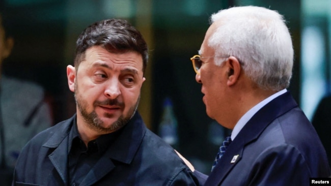 Президент України Володимир Зеленський і президент Європейської ради Антоніо Коста