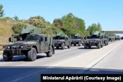 Tehnică militară din dotarea Armatei Naționale, la repetiția pentru parada militară dedicată Zilei Independenței, 11 august 2026.