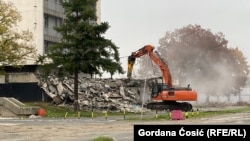 Demolition began this week of the Hotel Jugoslavija in Belgrade.