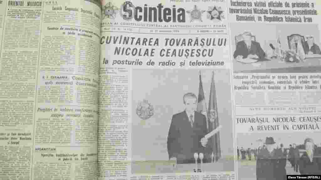 Abia întors din Iran, Nicolae Ceaușescu declară starea de necesitate în județul Timiș, iar în cursul serii de 20 decembrie apare la televiziunea publică acuzându-i pe protestatari că ar fi uneltele unor interese străine, că scopul lor ar fi să destabilizeze țara.&nbsp;