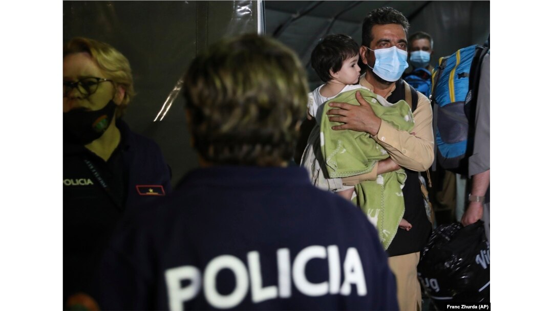 Afghans evacuated from Kabul in Tirana in August 2021