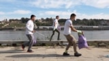 BELGRADE SERBIA Plogging (video grab)