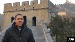 U.S. President Barack Obama tours the Great Wall today.