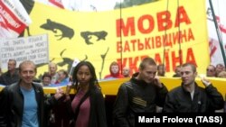 Під час «Мовного майдану», за півтора року до Революції гідності. Київ, 5 липня 2012 року