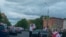 Свадебная процессия с флагами Грузии во Владикавказе