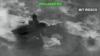 This screen grab from a handout video released by CENTCOM on September 8 shows what the US military says is a strike on an Iranian tanker in the Gulf of Oman.