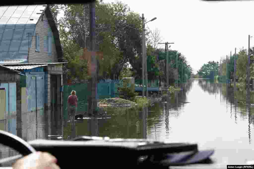 Russia -- Flood in Blagoveshensk. Ust-Ivanovka, August 24, 2013.
