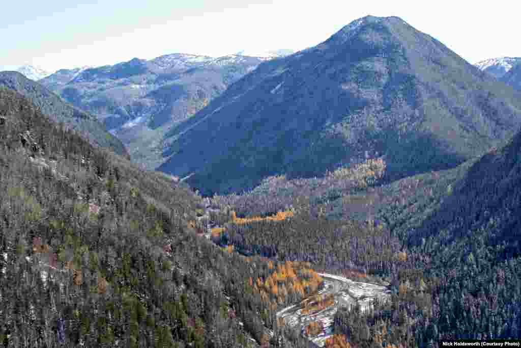 The Sayan Mountains in southern Siberia.