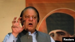 Prime Minister and leader of the Pakistan Muslim League Nawaz, Nawaz Sharif.