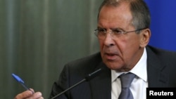 The pen may be mightier than the sword for Russian Foreign Minister-cum-poet Sergei Lavrov (file photo)