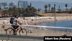 Plaža u Barceloni, juli, 2020. 