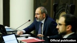 Armenia -- Prime Minister Nikol Pashinian speaks during a cabinet meeting in Yerevan, December 12, 2019.