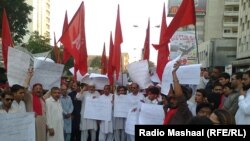آرشیف٬ راهپیمایی هواردارن حزب نشنل عوامی پاکستان