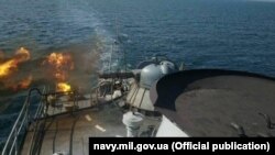 Украинские ВМС отрабатывают мероприятия по боевой подготовке в море