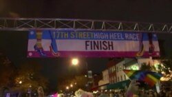В Вашингтоне прошел пред-хэллуинский забег на каблуках (видео)