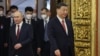 Председатель КНР Си Цзиньпин (справа)и президент России Владимир Путин. Москва, 21 марта 2023 года