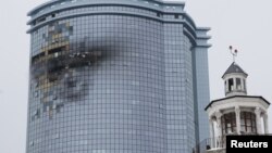 Казань, здание ЖК "Лазурные небеса" после атаки дронов 21 декабря 2024 года