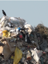 Valjevo, Serbia--Waste in an unregulated landfill, September 2024 
