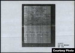 Карточка регистрации А. Нечаева в городе Бад Кройцнах, 1944 год. Источник: Arolsen Archives.