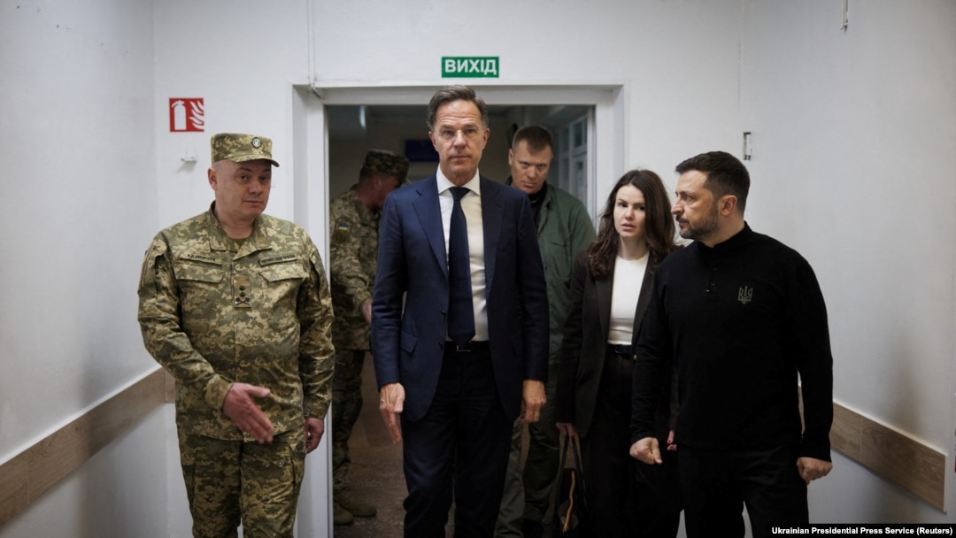 Марк Рютте и Владимир Зеленский в Одессе, 15 апреля